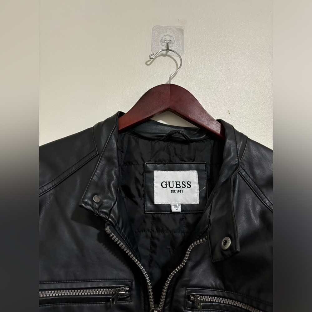 GUESS Black Leather Jacket